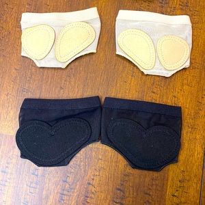 Wuchieal 2 Pairs Half Sole Ballet Lyrical Dance Pad Foot Shoes Socks sz Large